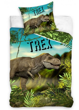 Povlečení bavlna T-REX jungle zelená 140x200 70x90 Povlečení bavlna T-REX jungle zelená 140x200 70x90
