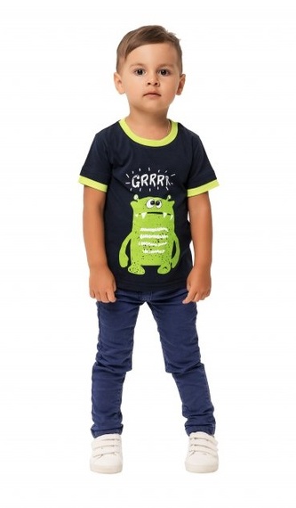 Chlapecké tričko PŘÍŠERA GRRRR  krátký rukáv temně modré, modrá temná, velikost: 98