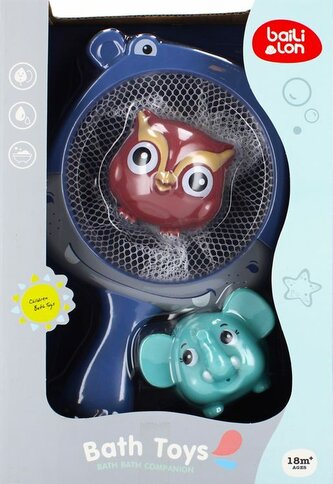 Zestaw do kąpieli sowa, słoń, siatka do wody MEGA CREATIVE 500663