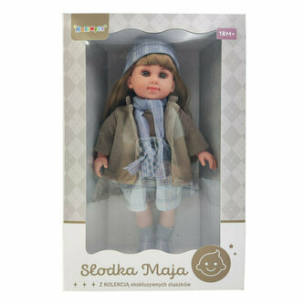 Lalka Słodka Maja z kolekcją ekskluzywnych ciuszków zimowy strój 2001001