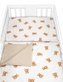 Povlečení do postýlky, bavlna, 2D sada, Míša - bílá s potiskem, 135x100; 135x100