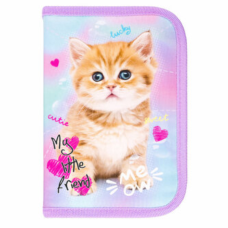 PROMO Piórnik dwuklapkowy bez wyposażenia ST.RIGHT PC3 My Little Friend pastel Kitty