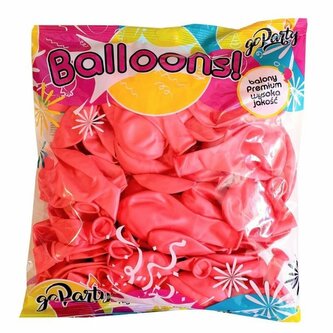 Balony B019 różowy metalik 80szt 12 30cm