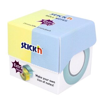 Notes samoprzylepny 2x25mmx10m żółty-nieb. pastel Notes samoprzylepny 2x25mmx10m żółty-nieb. pastel