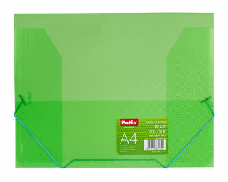Teczka na gumkę A4 transparentna zielona PAT4003S/N/15 Patio