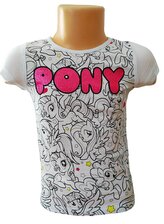 Dívčí tričko MY LITTLE PONY krátký rukáv bílé, velikost: 104