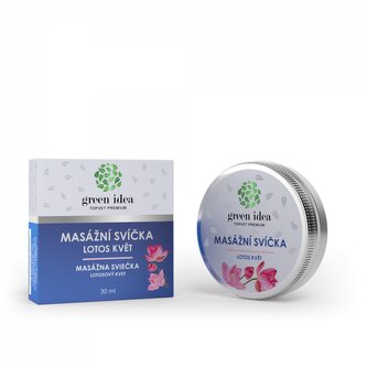 Green idea Masážní svíčka - Lotos květ 30 ml
