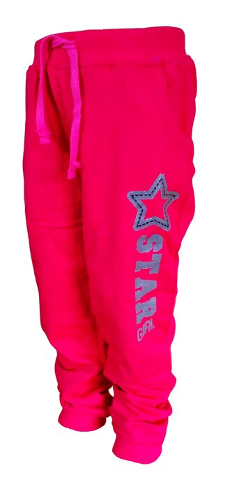 Dívčí tepláky WENDEE STAR růžové, velikost: 104