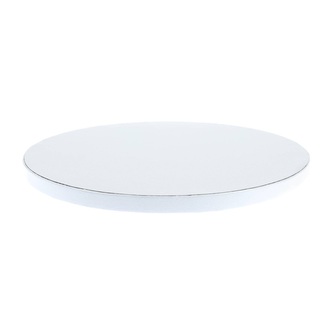 Pevný kulatý dortový podnos průměr 35 cm / tloušťka 12 mm - bílý