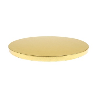 Pevný kulatý dortový podnos průměr 30 cm / tloušťka 12 mm - zlatý