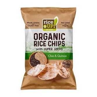 Rýžové chipsy "Bio", chia semínka a quinoa, 25 g, RICE UP