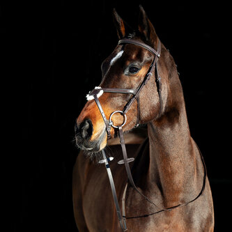 HORZE Uzdečka Prescott s mexickým nánosníkem Hnědá Full
