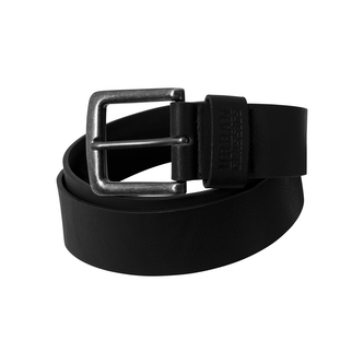 Opasek kožený Urban Classics Leather Imi - černý, S