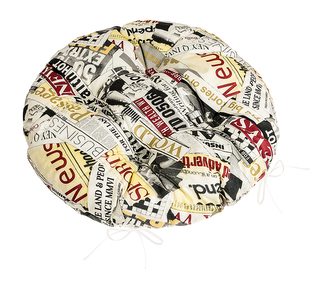 Sedák Adéla prošívaný kulatý - Červená,Černá,Bílá - průměr 40 cm