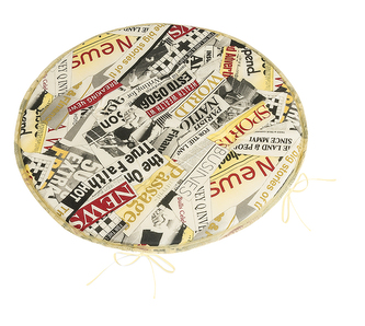 Sedák Adéla kulatý hladký - Červená,Černá,Bílá - průměr 40 cm