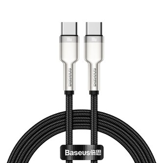 Baseus Cafule Metal Series Datový Kabel USB-C - USB-C 100W 1m Black (Pošk. Balení)