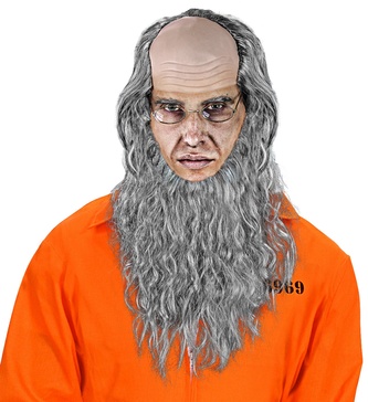 Widmann Sada pleš stařec s vousy a brýlemi