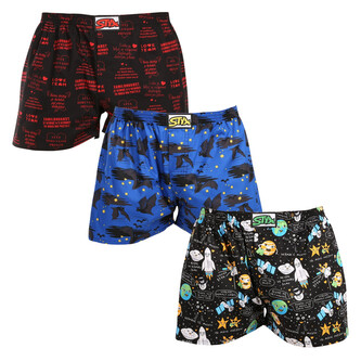 3PACK pánské trenky Styx art klasická guma vícebarevné (3A17789) XL