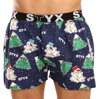Pánské trenky Styx art sportovní guma Vánoce (B1450) L