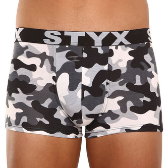 Pánské boxerky Styx art sportovní guma nadrozměr maskáč (R1457) 5XL