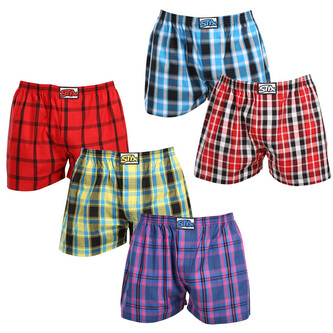 5PACK pánské trenky Styx klasická guma vícebarevné (5A103135) M