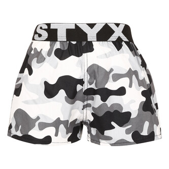 Dětské trenky Styx art sportovní guma maskáč (BJ1457) 6-8 let