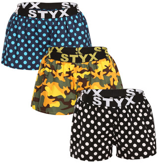 3PACK dámské trenky Styx art sportovní guma vícebarevné (3T15901) L