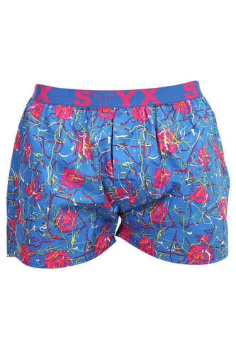 Pánské trenky Styx art sportovní guma Jáchym srdíčka (B1358) L