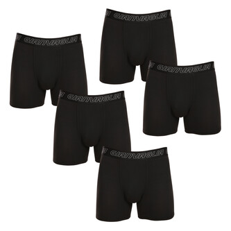 5PACK pánské boxerky Gianvaglia černé (GVG-5015) XL