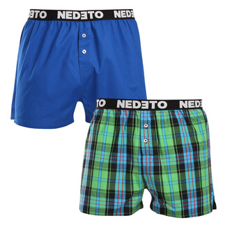 2PACK pánské trenky Nedeto vícebarevné (2NTC009) XL