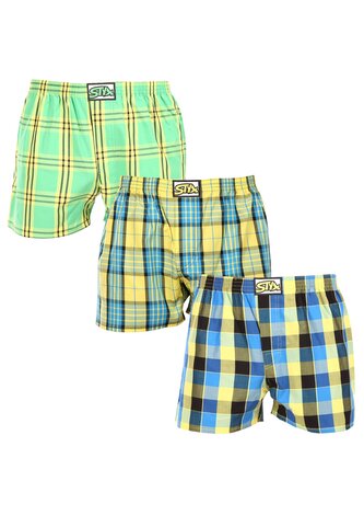 3PACK pánské trenky Styx klasická guma vícebarevné (3A100215) XL