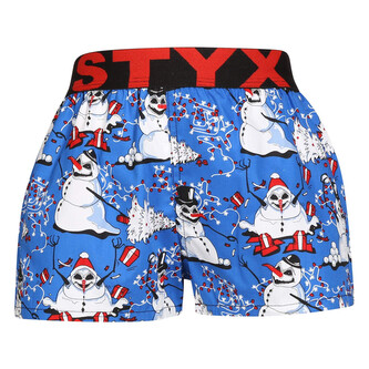 Dětské trenky Styx art sportovní guma Vánoce sněhuláci (BJ1751) 4-5 let