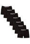 7PACK pánské boxerky Nedeto černé (7NDTB001-brand) 3XL