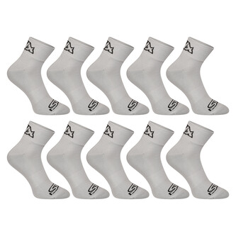 10PACK ponožky Styx kotníkové šedé (10HK1062) L