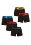 5PACK pánské boxerky Nedeto černé (5NB002b) XL