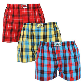 3PACK pánské trenky Styx klasická guma vícebarevné (3A0913) XL