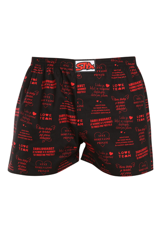 Pánské trenky Styx art klasická guma Valentýn texty (A1757) M