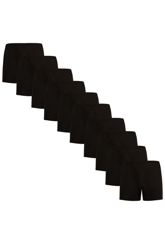 10PACK pánské trenky Nedeto černé (10NDTT001) L