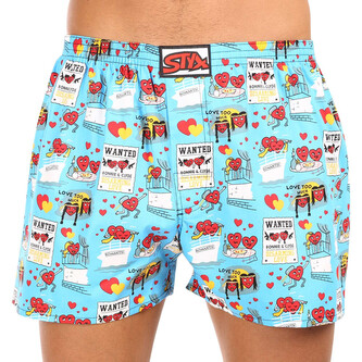 Pánské trenky Styx art klasická guma nadrozměr Valentýn páry (E1756) 4XL