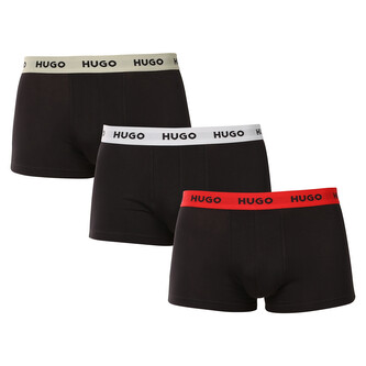 3PACK pánské boxerky HUGO černé (50532611 977) XXL