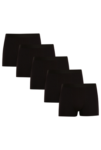 5PACK pánské boxerky Nedeto černé (5NDTB001) XL