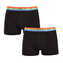 2PACK pánské boxerky Pietro Filipi černé rainbow (2PBG1) 4XL