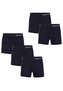 5PACK pánské boxerky Nedeto bezešvé bambusové modré (5NDTB002S) L
