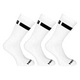 3PACK ponožky Nedeto sportovní vysoké bílé (3NOB1) L