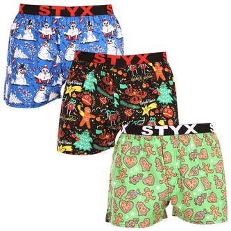 3PACK pánské trenky Styx art sportovní guma vícebarevné (3B17134) M 3PACK pánské trenky Styx art sportovní guma vícebarevné (3B17134) M