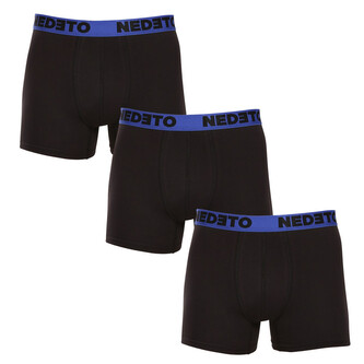 3PACK pánské boxerky Nedeto černé (3NBC6) XXL 3PACK pánské boxerky Nedeto černé (3NBC6) XXL