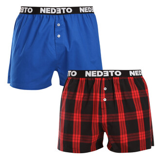 2PACK pánské trenky Nedeto vícebarevné (2NTC010) XL