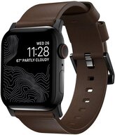 Nomad Modern Band - brown leather, black hardware - AW 46mm/49mm