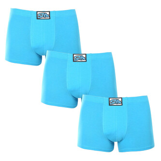 3PACK pánské boxerky Styx klasická guma světle modré (3Q1169) XXL
