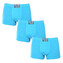 3PACK pánské boxerky Styx klasická guma světle modré (3Q1169) XXL